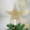 10&#x22; LED Lighted Gold Glittered Star Christmas Tree Topper, Warm White Lights